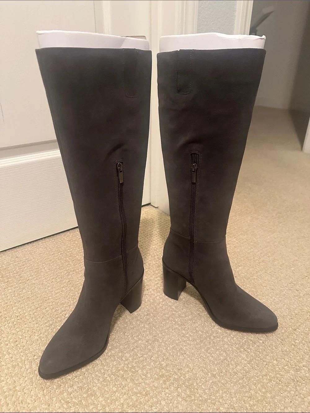 Vince Camuto Brand New Parnela Suede Over-the-Knee Boots - Charcoal Gray